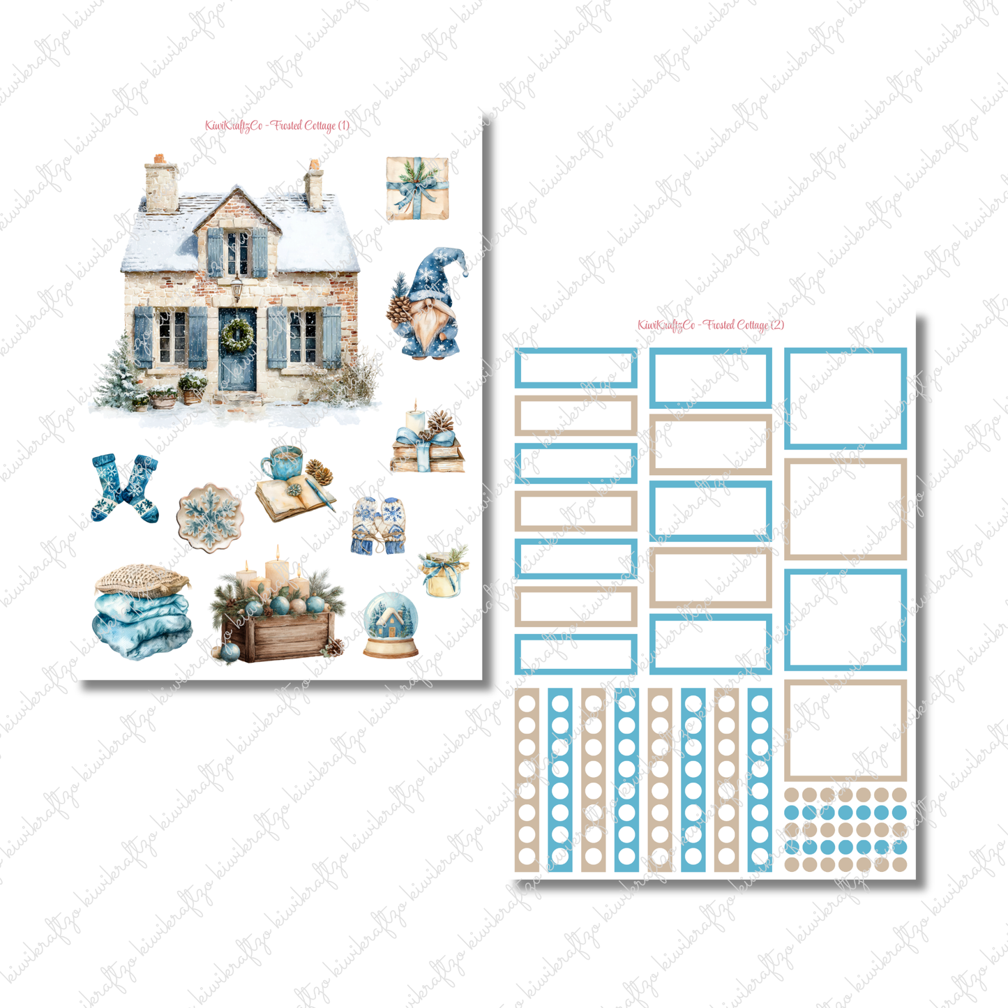 Frosted Cottage PHYSICAL Sticker Kit - Petite Size