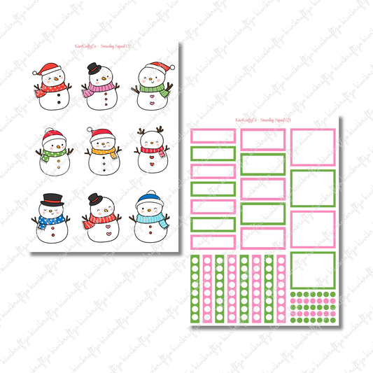 Snowday Squad PHYSICAL Sticker Kit - Petite Size