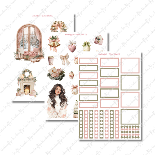 Winter Blush PHYSICAL Sticker Kit - Petite Size