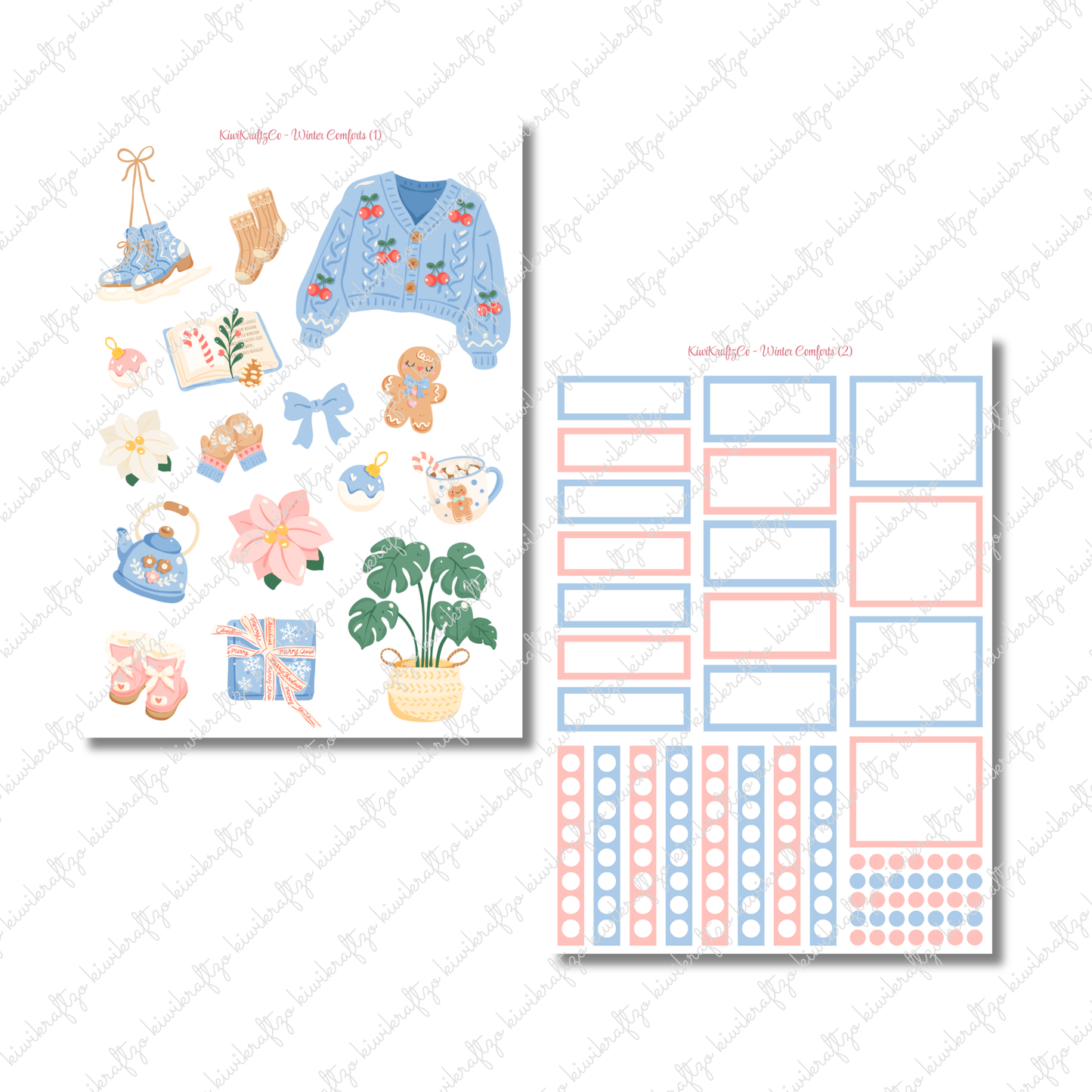 Winter Comforts PHYSICAL Sticker Kit - Standard Size