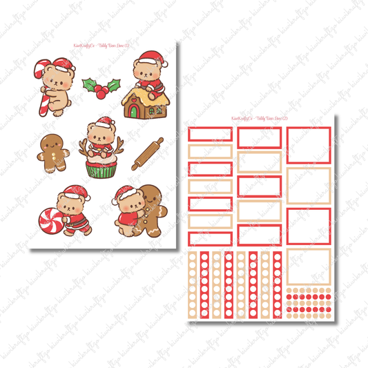 Teddy Bear Lane PHYSICAL Sticker Kit - Petite Size