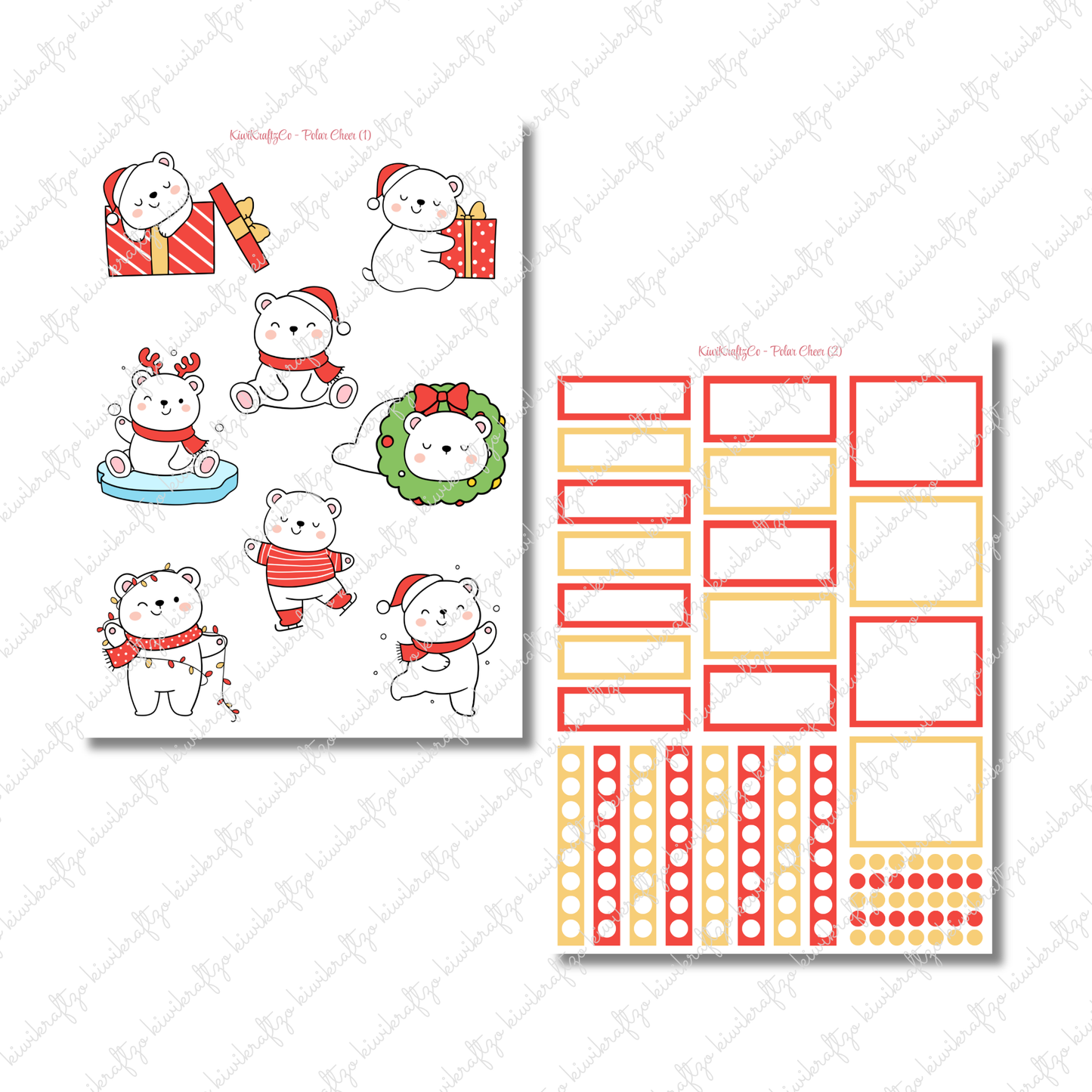 Polar Cheer PHYSICAL Sticker Kit - Petite Size
