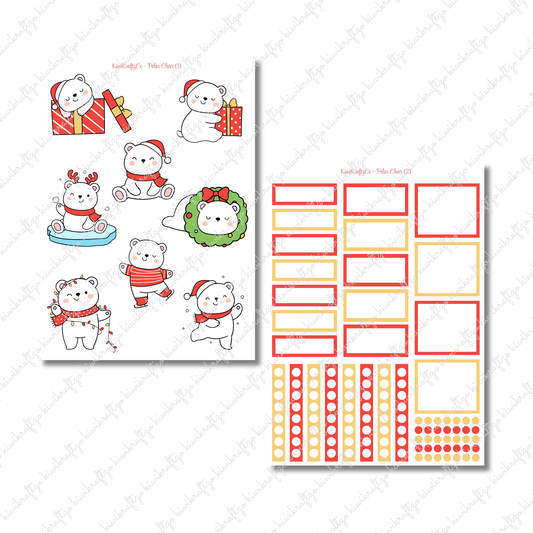 Polar Cheer PHYSICAL Sticker Kit - Petite Size