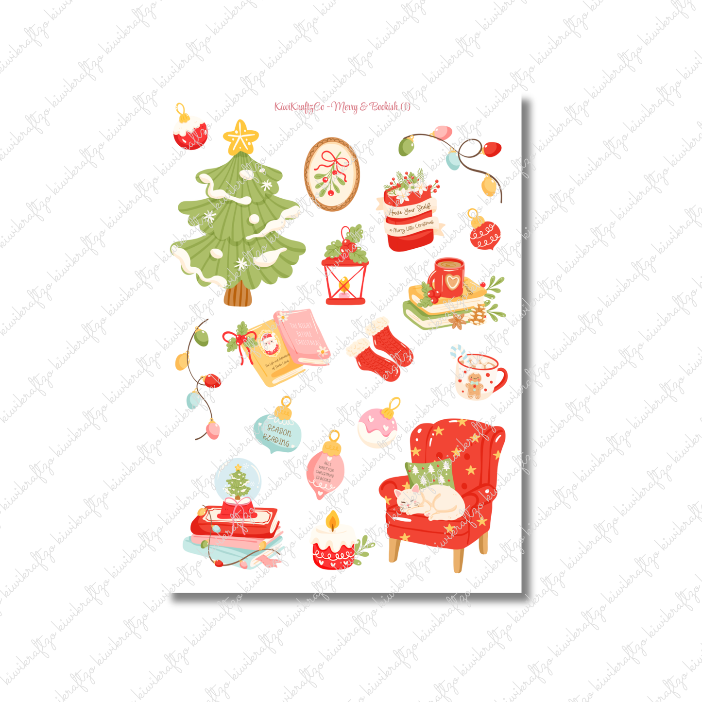 Merry & Bookish PHYSICAL Sticker Kit - Standard Size