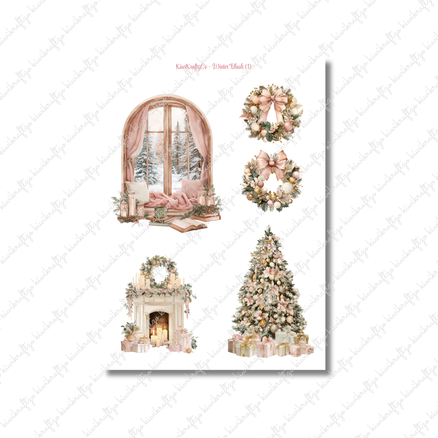 Winter Blush PHYSICAL Sticker Kit - Standard Size