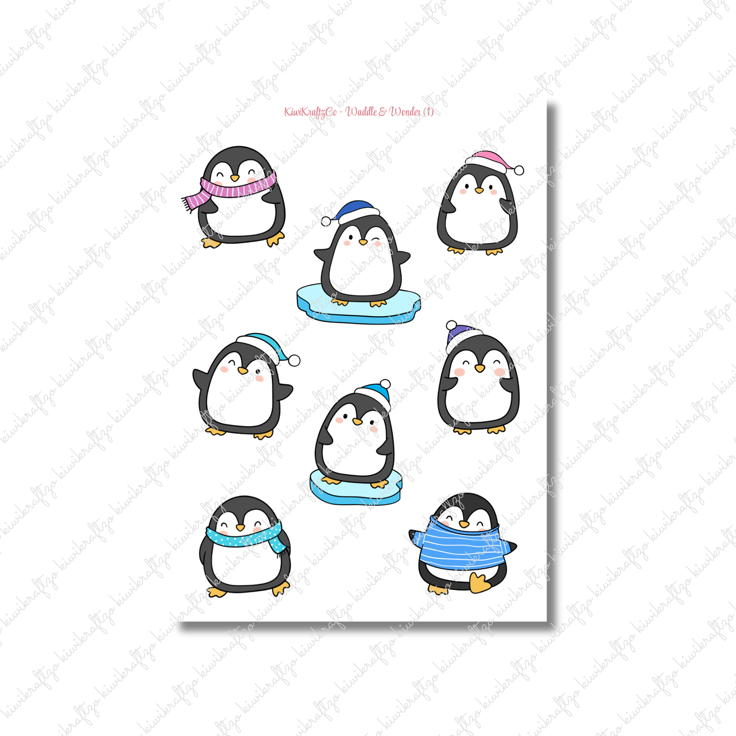 Waddle & Wonder PHYSICAL Sticker Kit - Standard Size