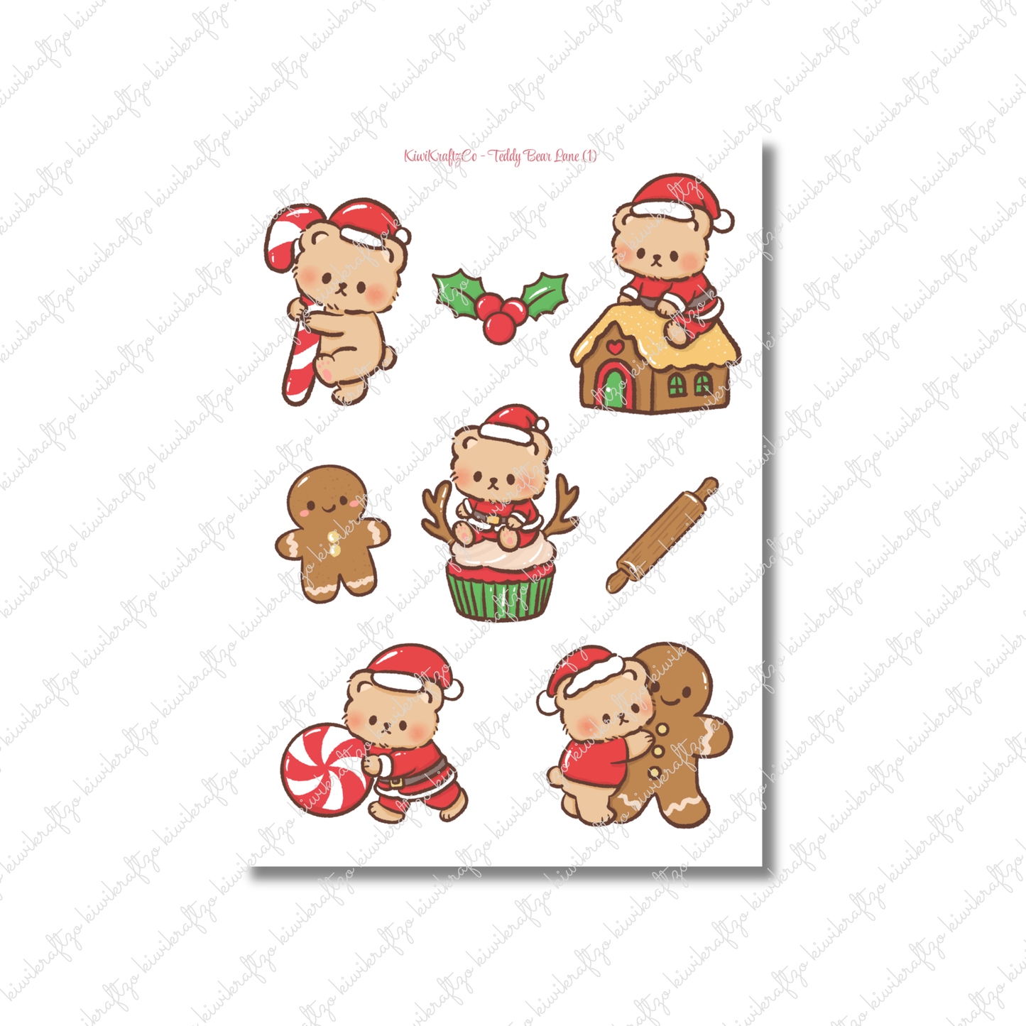 Teddy Bear Lane PHYSICAL Sticker Kit - Petite Size