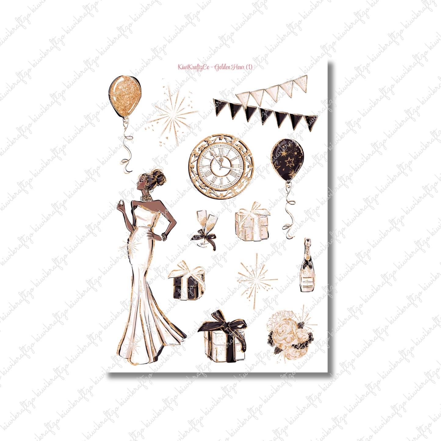 Golden Hour PHYSICAL Sticker Kit - Standard Size