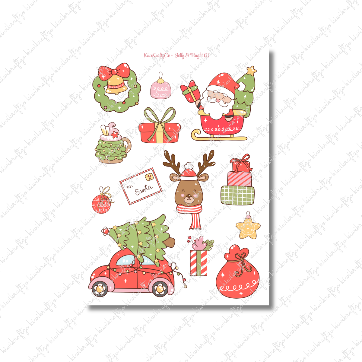 Jolly Patch Sticker Jolly & Bright PHYSICAL Sticker Kit - Standard Size – KiwiKraftzCo