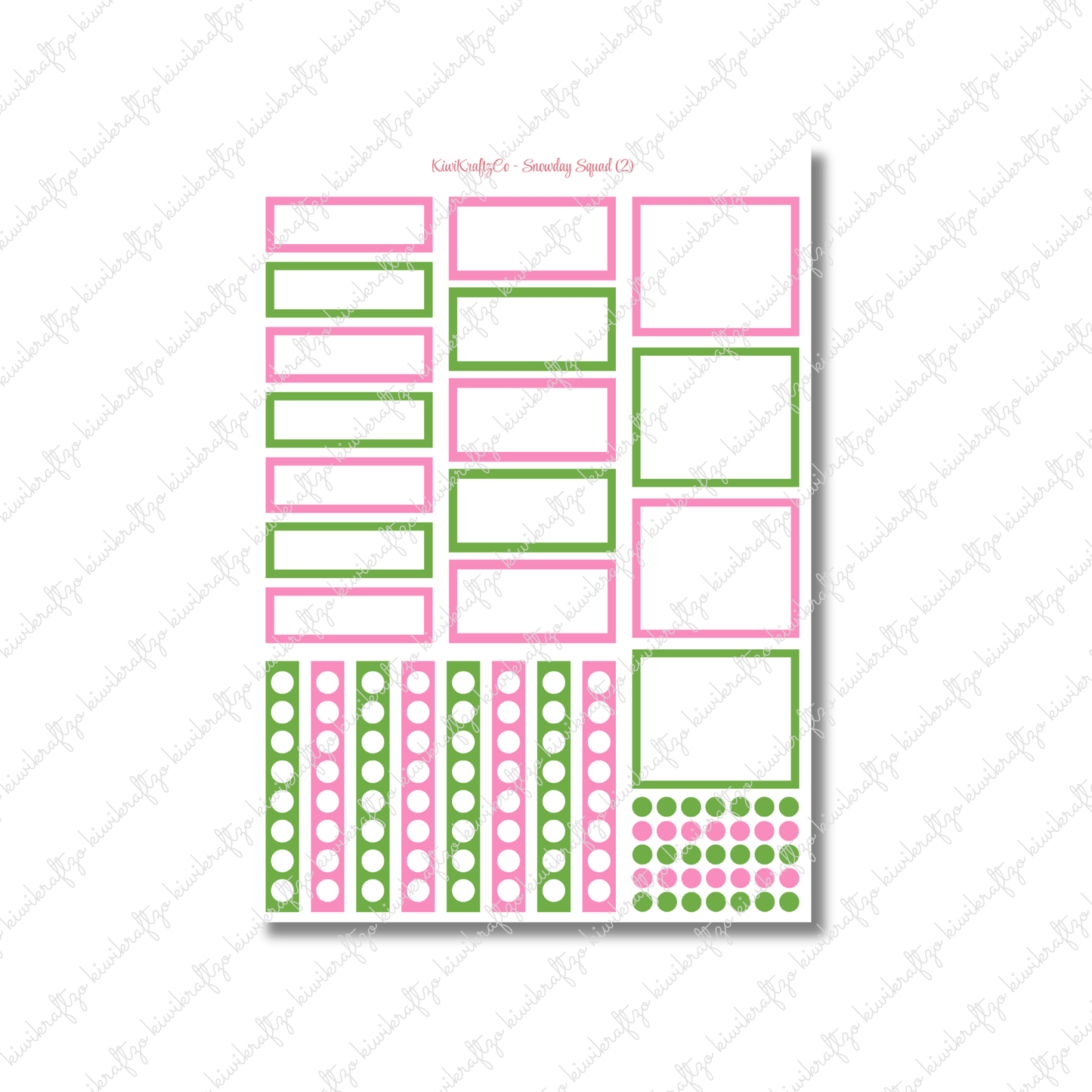 Snowday Squad PHYSICAL Sticker Kit - Petite Size