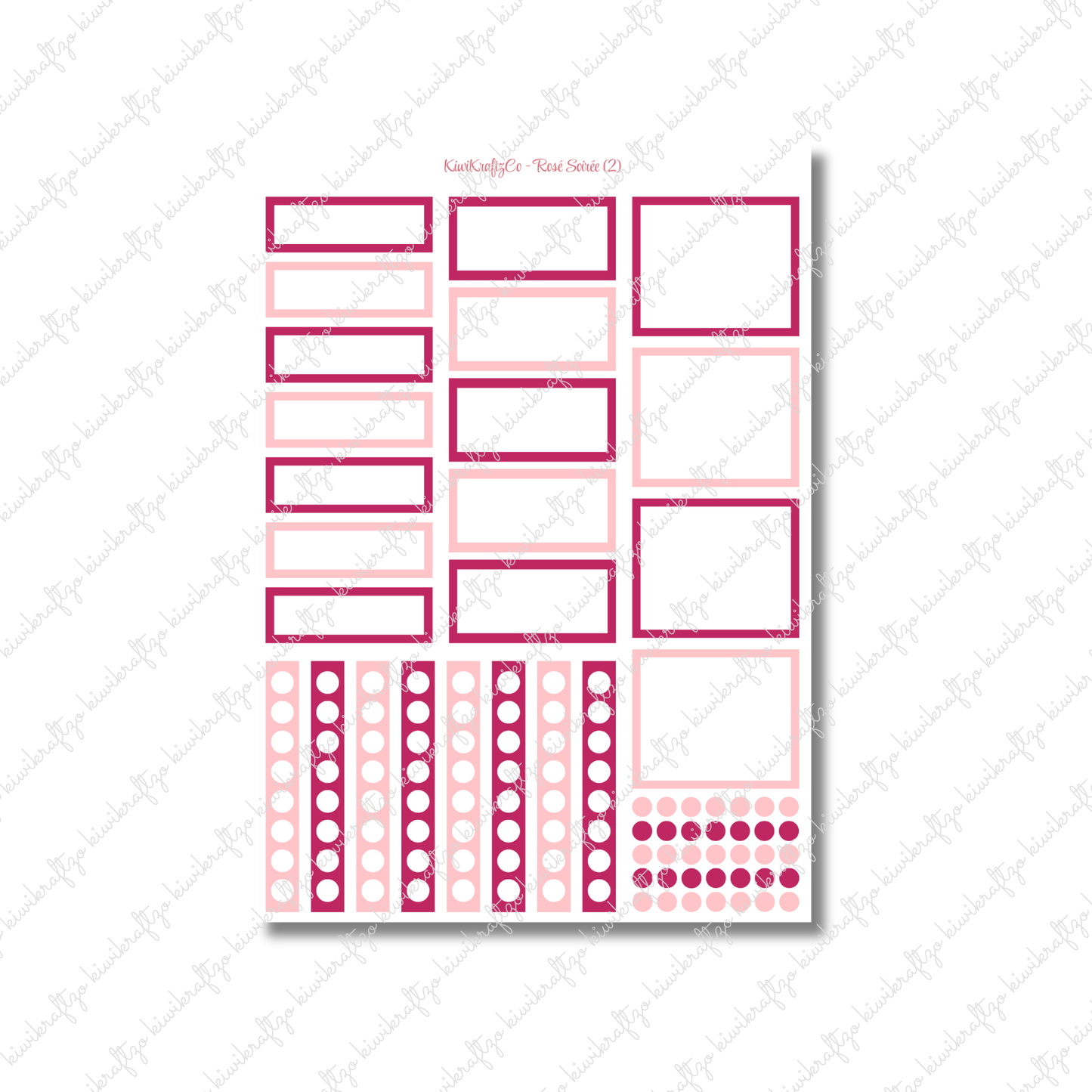 Rosé Soirée PHYSICAL Sticker Kit - Petite Size