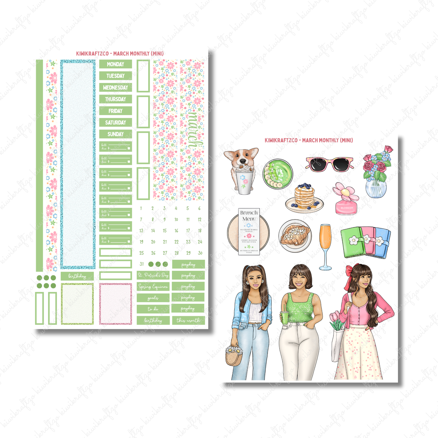 March Monthly Sticker Kit - KOAP Mini