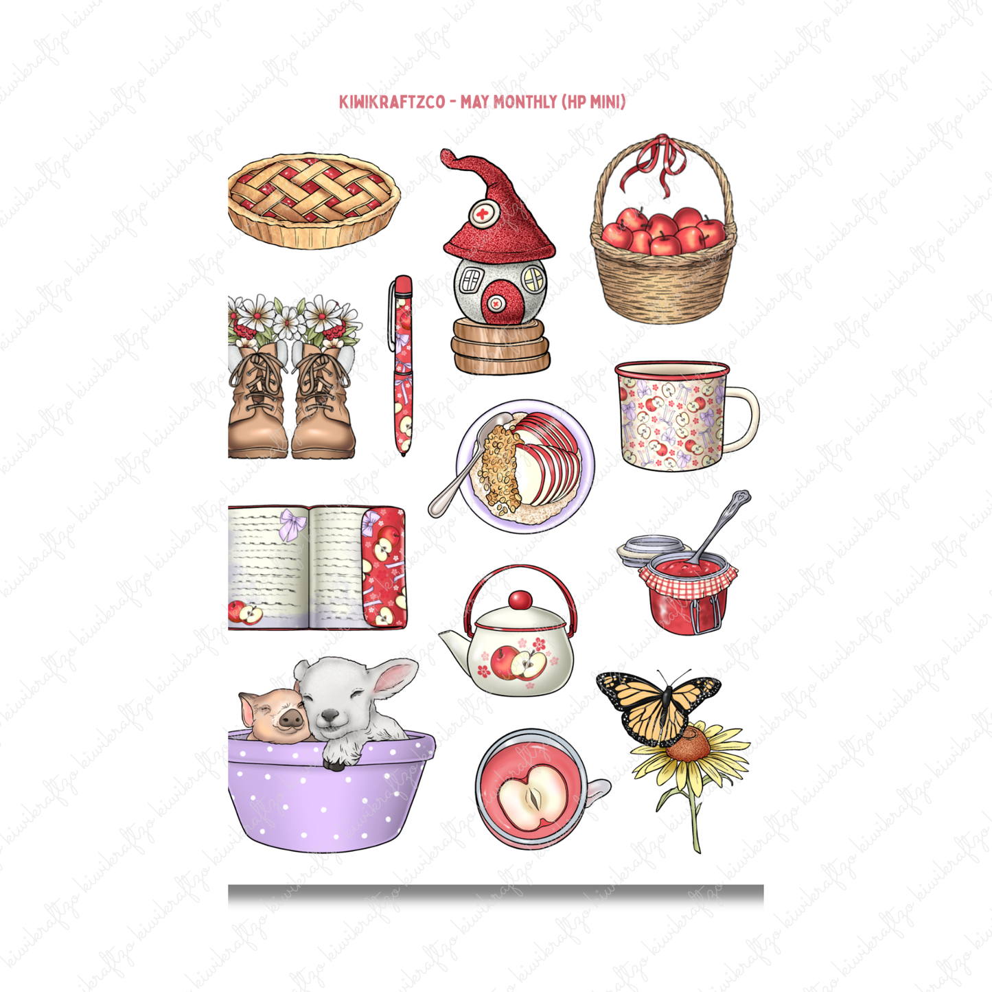May Monthly Sticker Kit - HP Mini