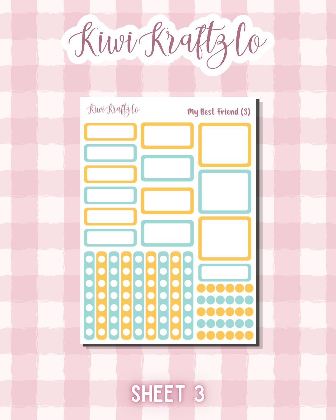 My Best Friend PHYSICAL Sticker Kit - Petite Size