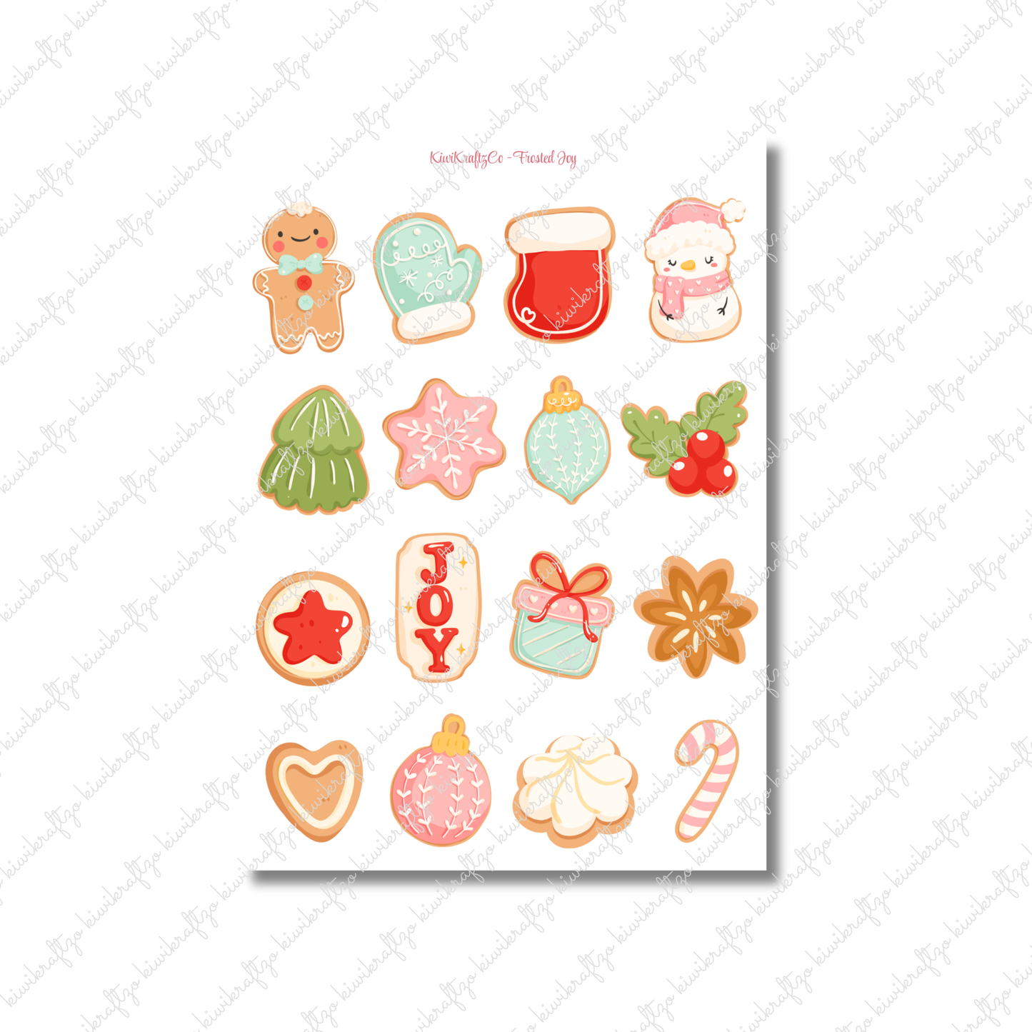 Frosted Joy PHYSICAL Sticker Sheet - Standard Size